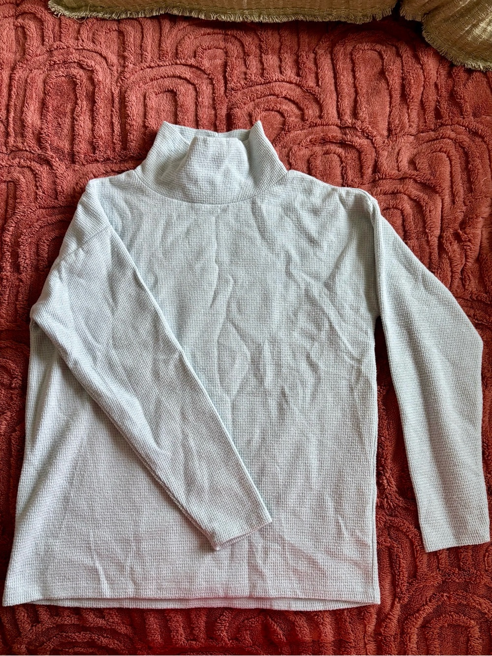 LOFT Light Blue/Gray Cowl Neck Sweater